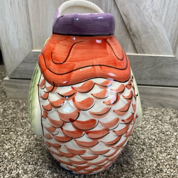 Vintage WCL China Ceramic Koi Fish Pitcher 1970-1979 - Picture 9 of 13